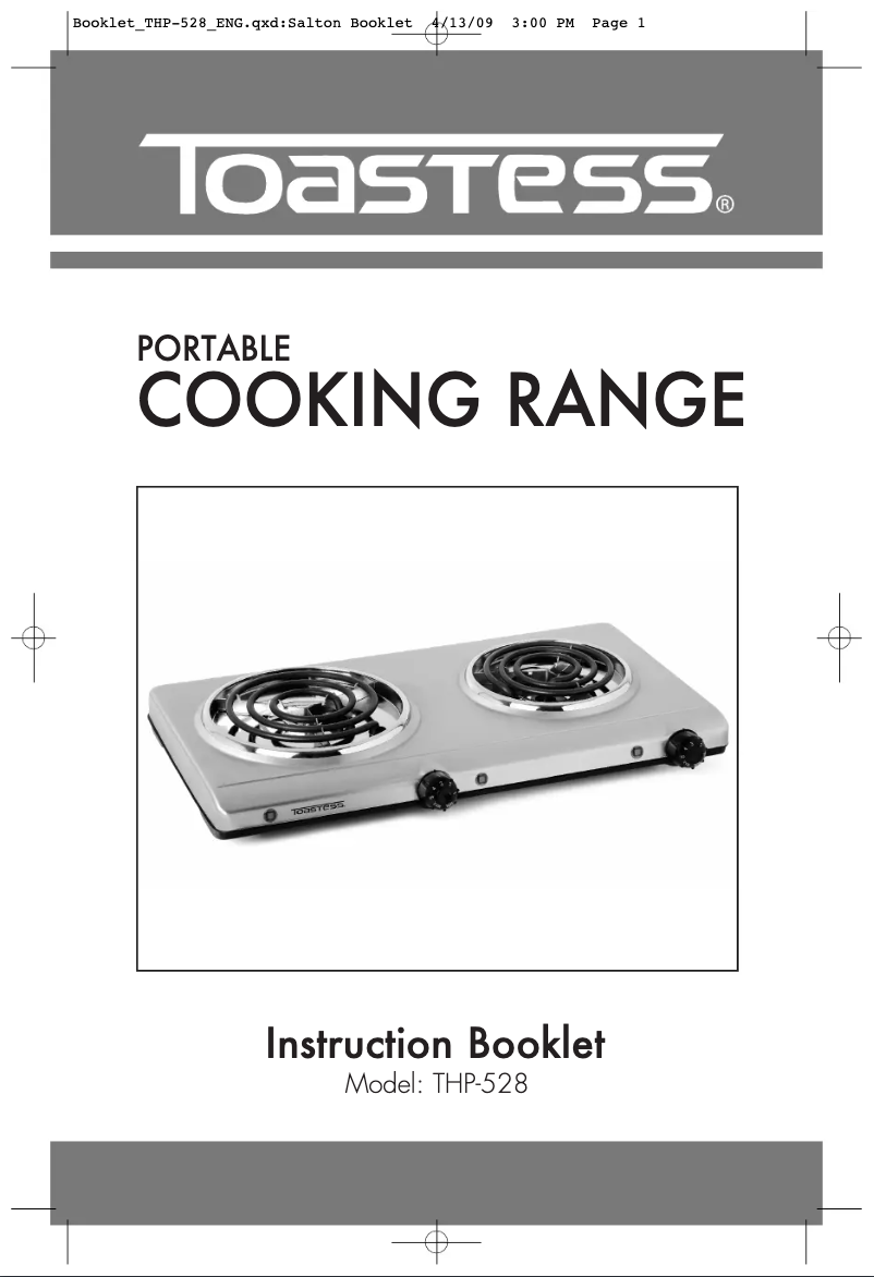 Page 1 de la notice Manuel utilisateur Toastess THP528