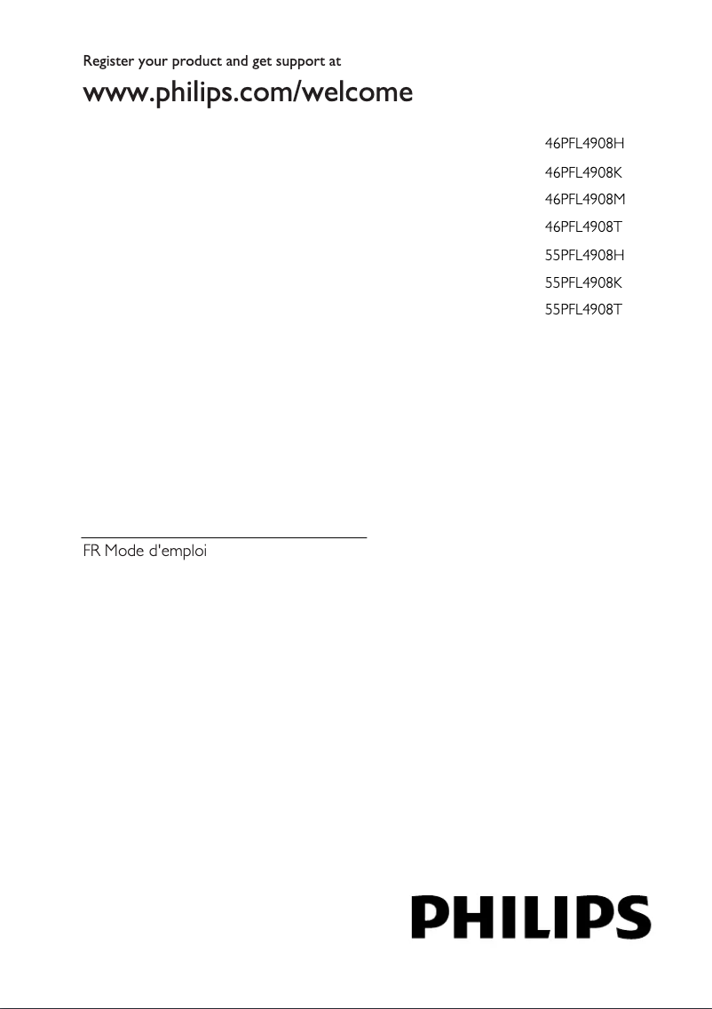 Imagen de la primera página del manual del dispositivo 46PFL4908T