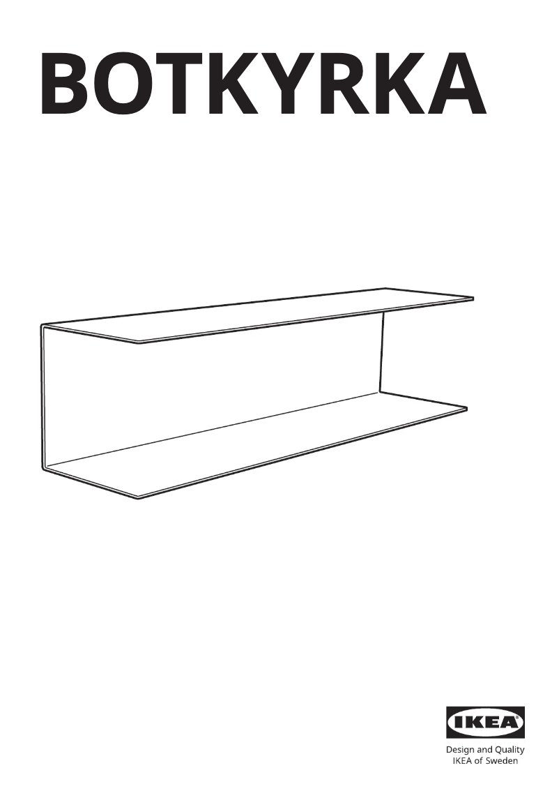 Page 1 de la notice Manuel utilisateur Ikea BOTKYRKA 202.797.32