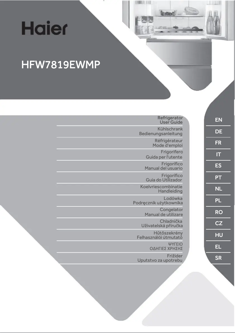 Image de la première page du manuel de l'appareil HFW7819EWMP