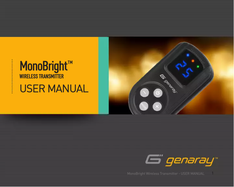 Página 1 del manual Manual de usuario Genaray MonoBright