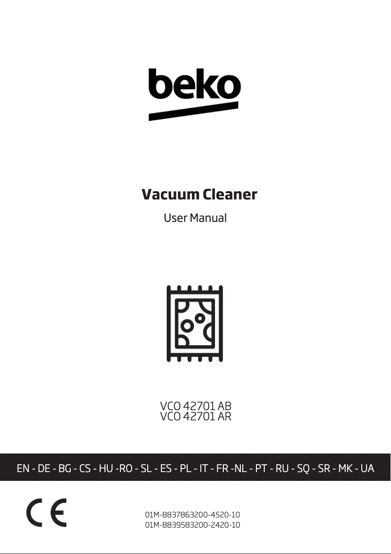 Page 1 de la notice Manuel utilisateur Beko VCO 42701 AR
