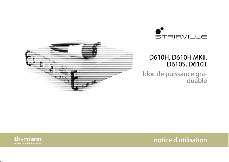 Page 1 de la notice Manuel utilisateur Stairville D610T