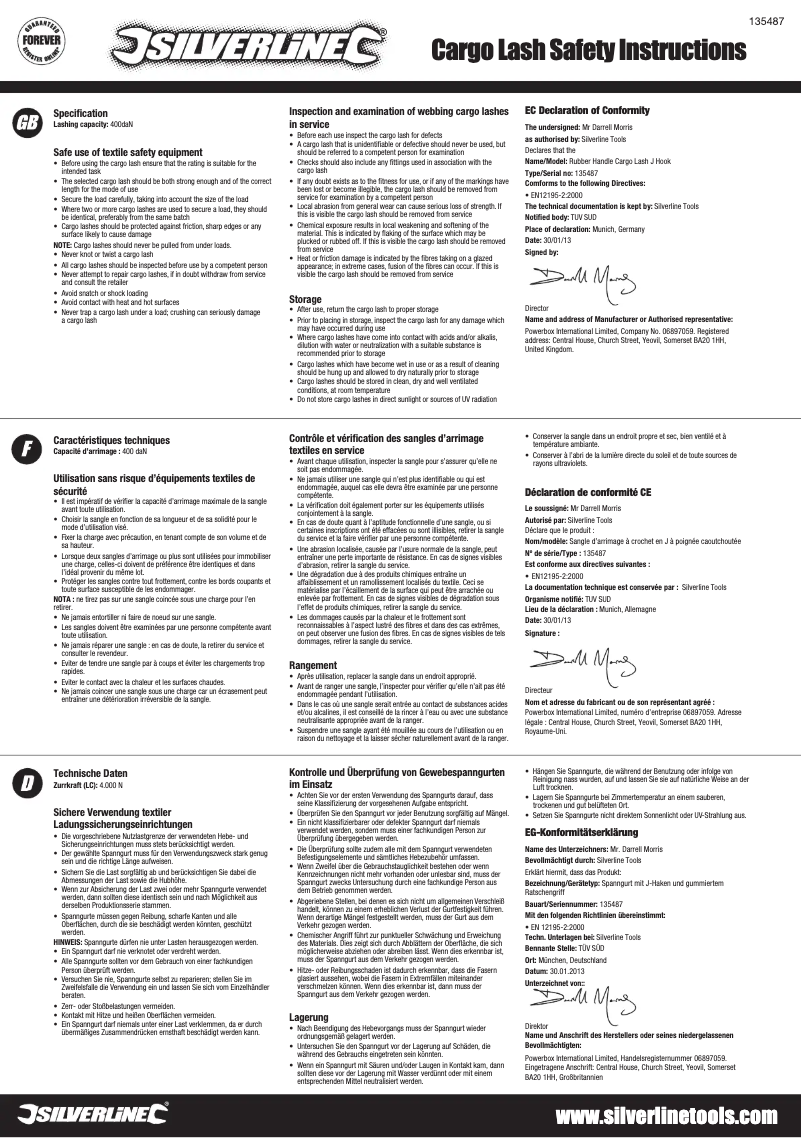 Image de la première page du manuel de l'appareil 135487