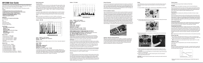 Image de la première page du manuel de l'appareil AR12010