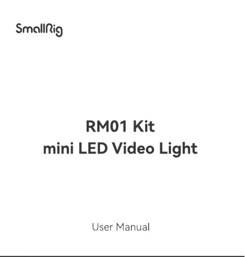 Page 1 de la notice Manuel utilisateur SmallRig RM01