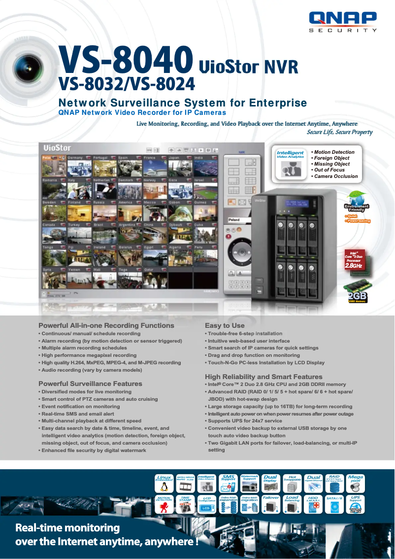 Page n°1 - Manuel utilisateur QNAP VS-8040 VioStor NVR