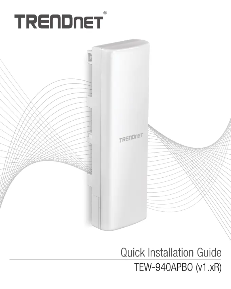 Page 1 de la notice Manuel utilisateur TRENDnet TEW-940APBO