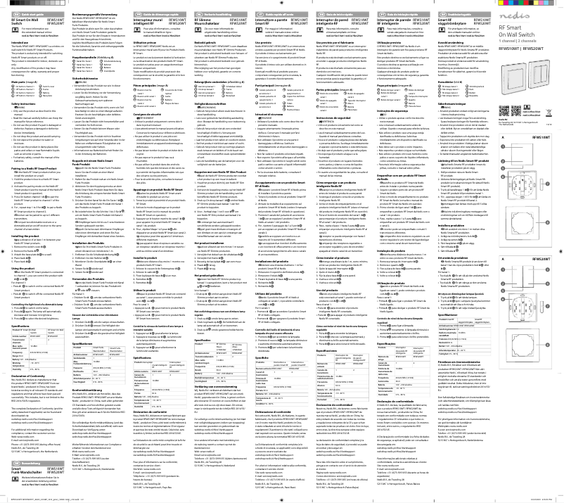 Imagen de la primera página del manual del dispositivo RFWS20WT