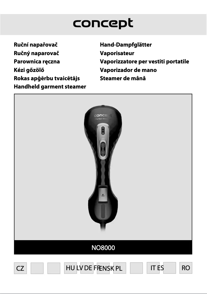 Page n°1 - Manuel utilisateur Concept Perfect Steam NO8000