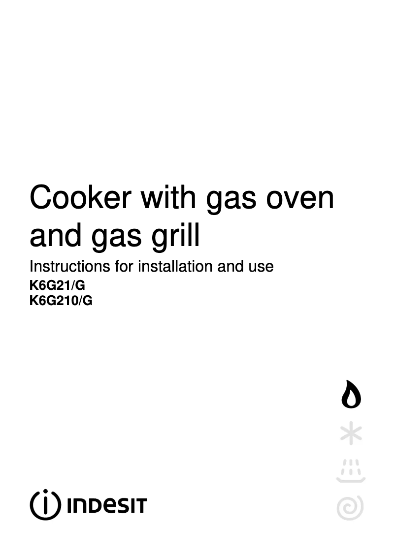 Page 1 de la notice Manuel utilisateur Indesit K6G210XG