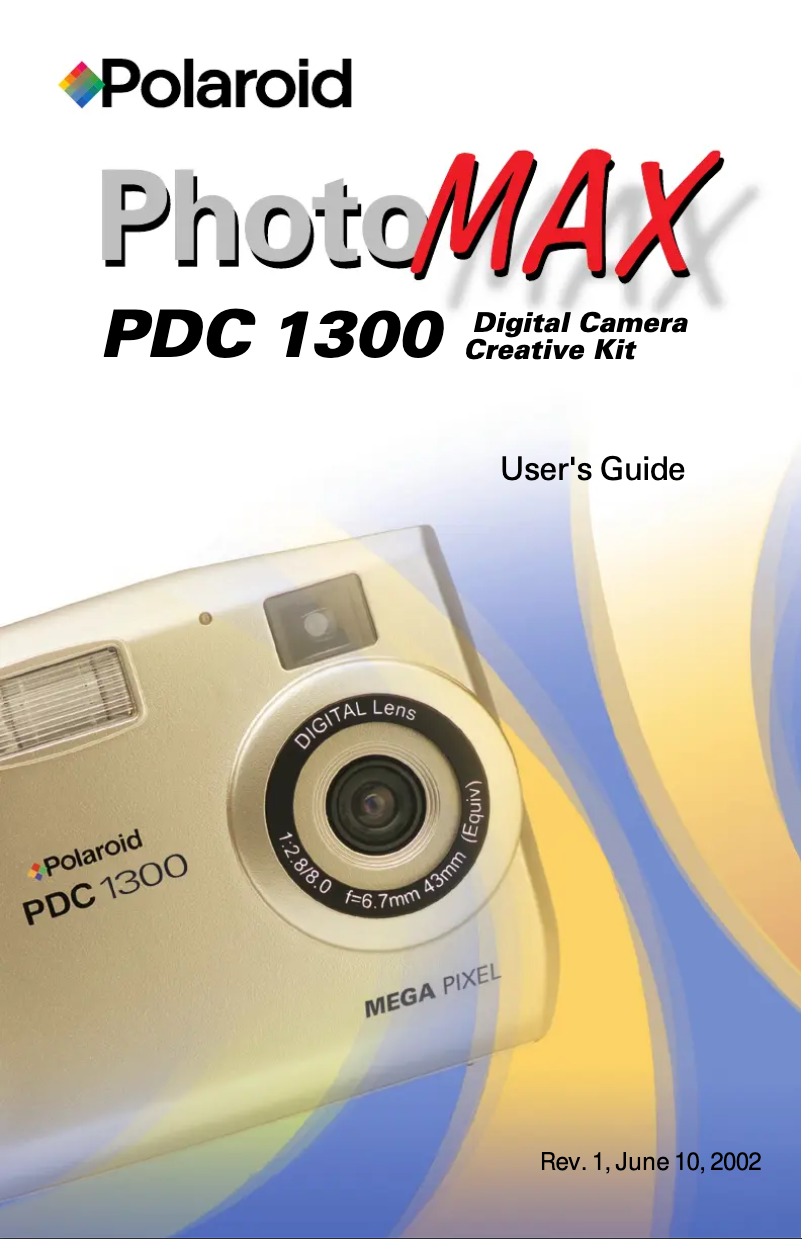 Page 1 de la notice Manuel utilisateur Polaroid PhotoMax PDC 1300