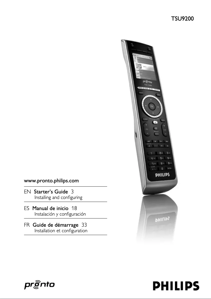 Page 1 de la notice Manuel utilisateur Philips TSU9200