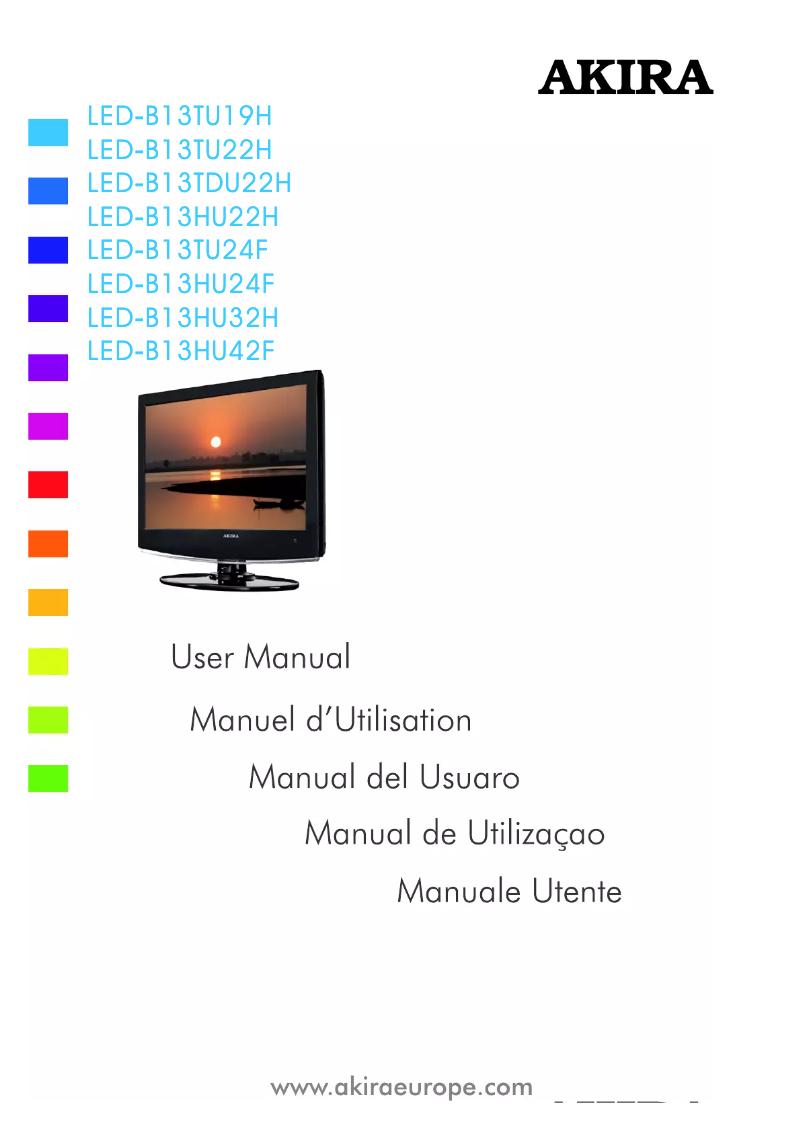 Página 1 del manual Manual de usuario Akira LED-B13TU22H