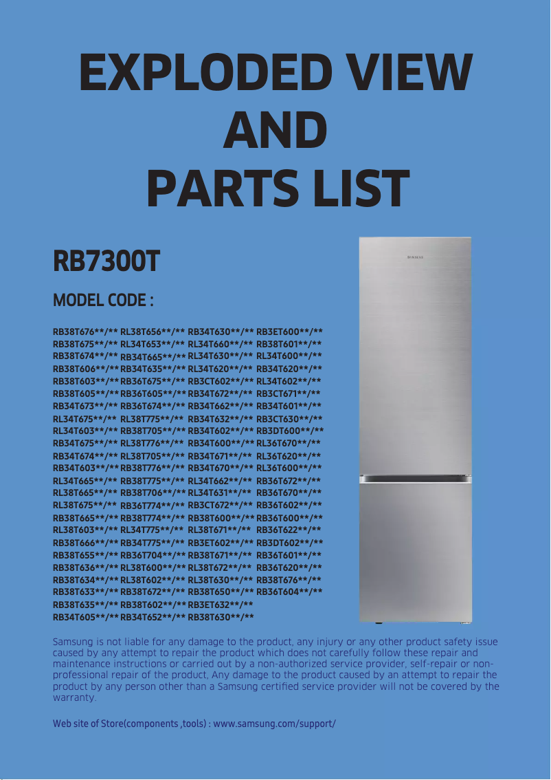 Image de la première page du manuel de l'appareil RB34T670DSA