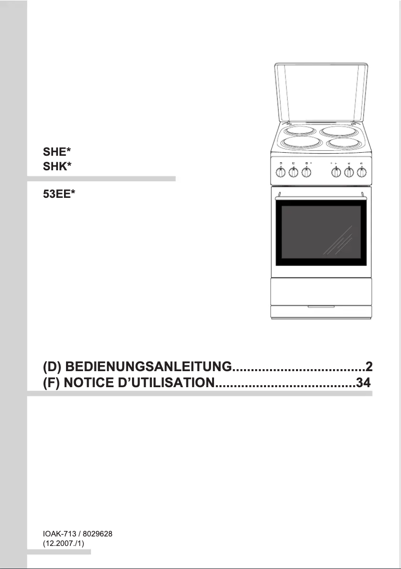 Page 1 of the manual User Manual Amica SHE 11154 W