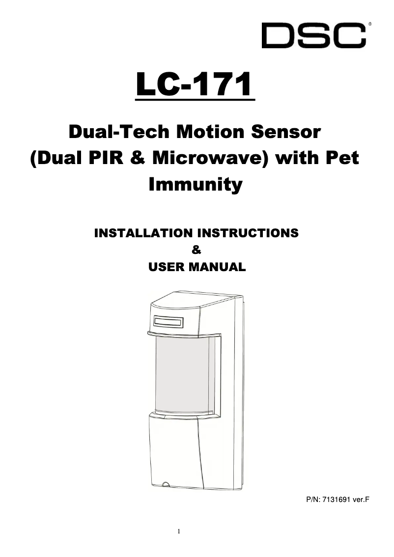 Imagen de la primera página del manual del dispositivo LC-171