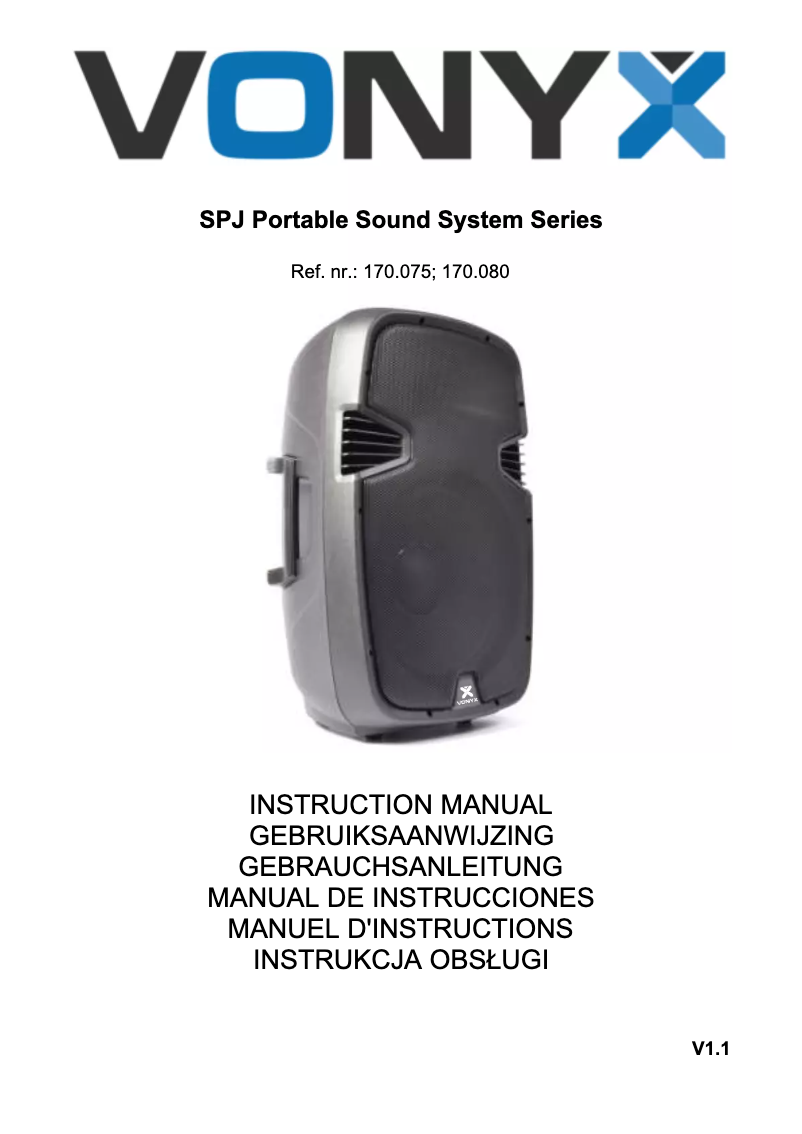 Page 1 de la notice Manuel utilisateur Skytec Vonyx SPJ-PA912