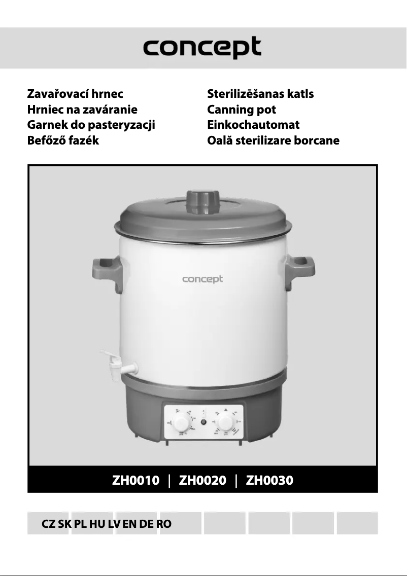 Image de la première page du manuel de l'appareil ZH0030
