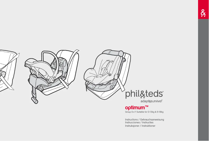 Page 1 de la notice Manuel utilisateur Phil & Teds optimum