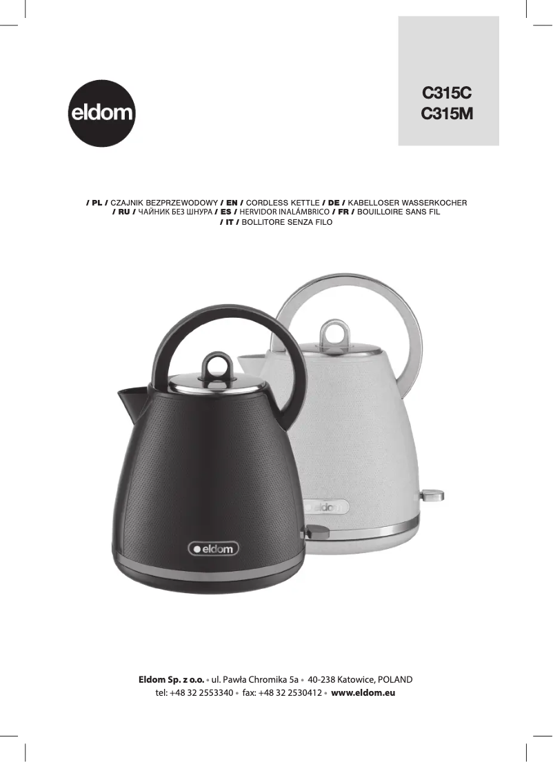 Page 1 de la notice Manuel utilisateur Eldom C315M
