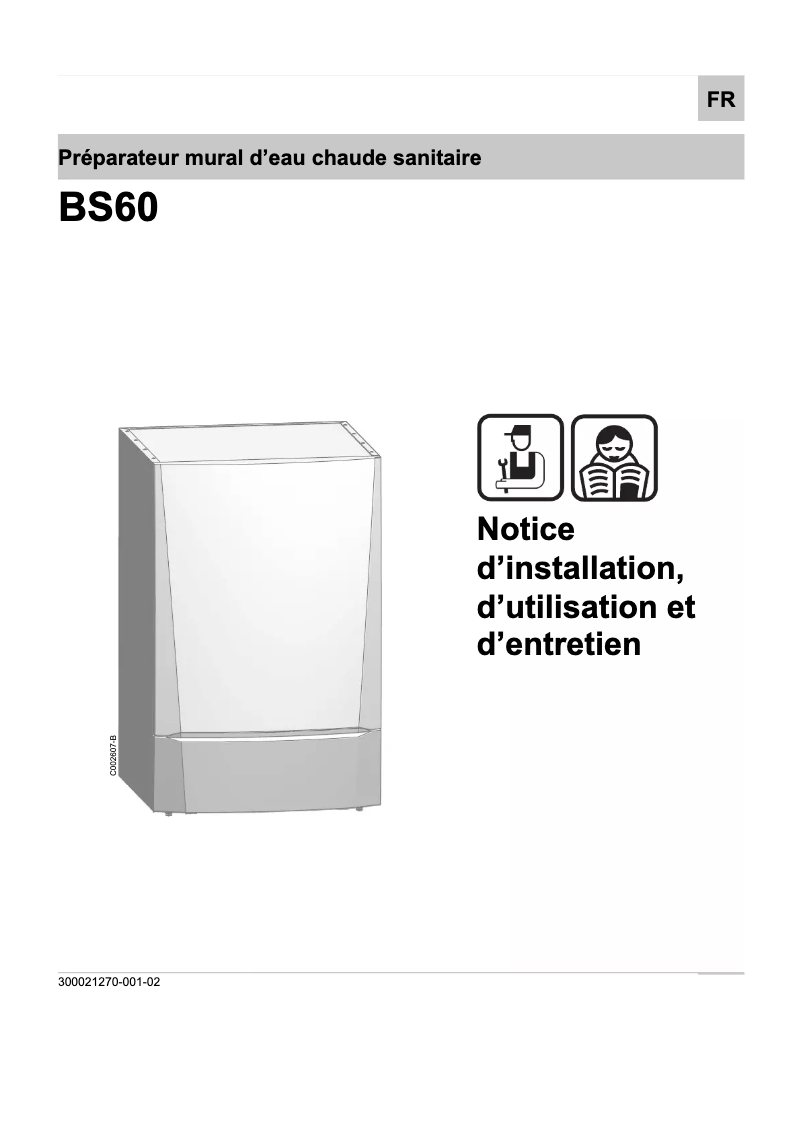 Image de la première page du manuel de l'appareil BS60