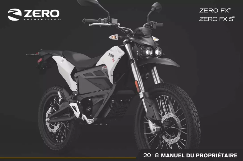 Page 1 de la notice Manuel utilisateur Zero FX (2018)