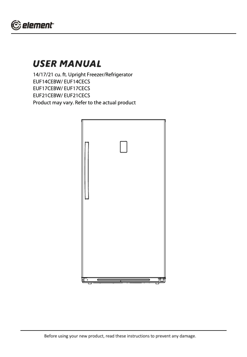 Page 1 de la notice Manuel utilisateur Element EUF14CEBW