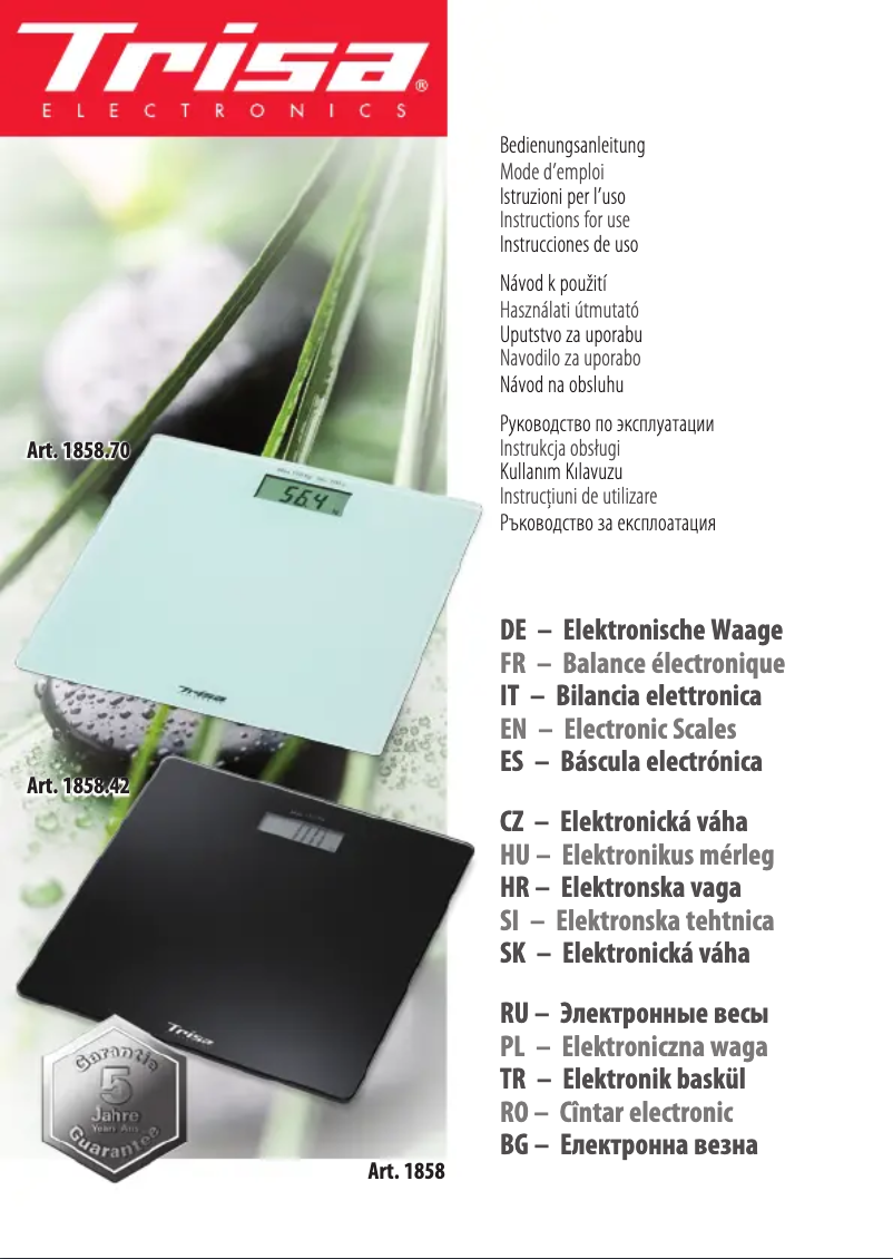 Image de la première page du manuel de l'appareil Perfect Weight