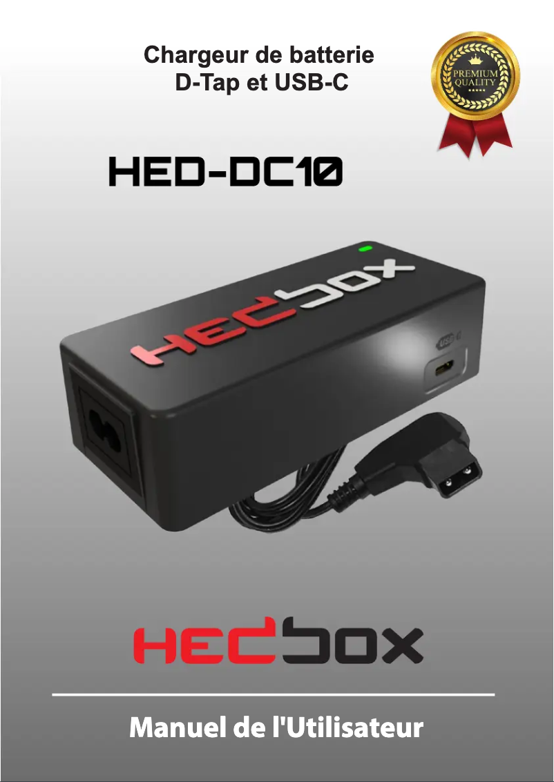 Image de la première page du manuel de l'appareil HED-DC10