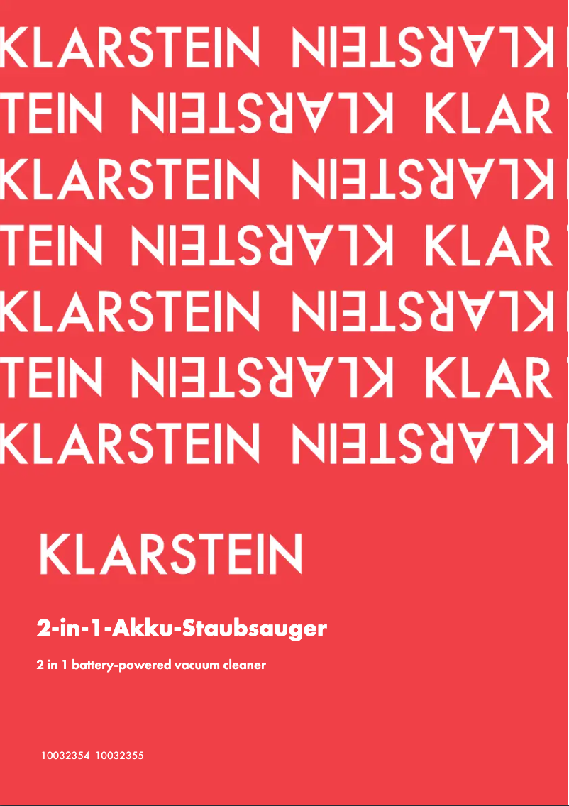 Page 1 de la notice Manuel utilisateur Klarstein 10032354