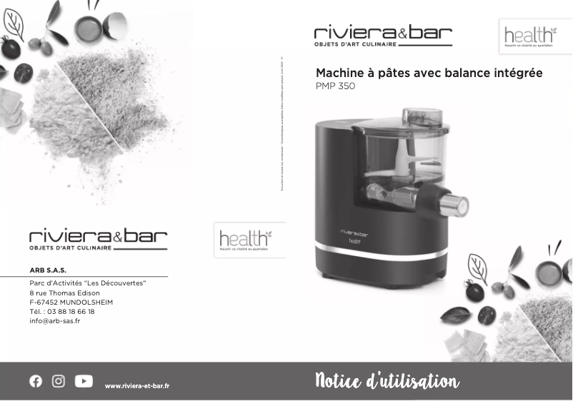 Page n°1 - Manuel utilisateur Riviera & Bar Health PMP 350