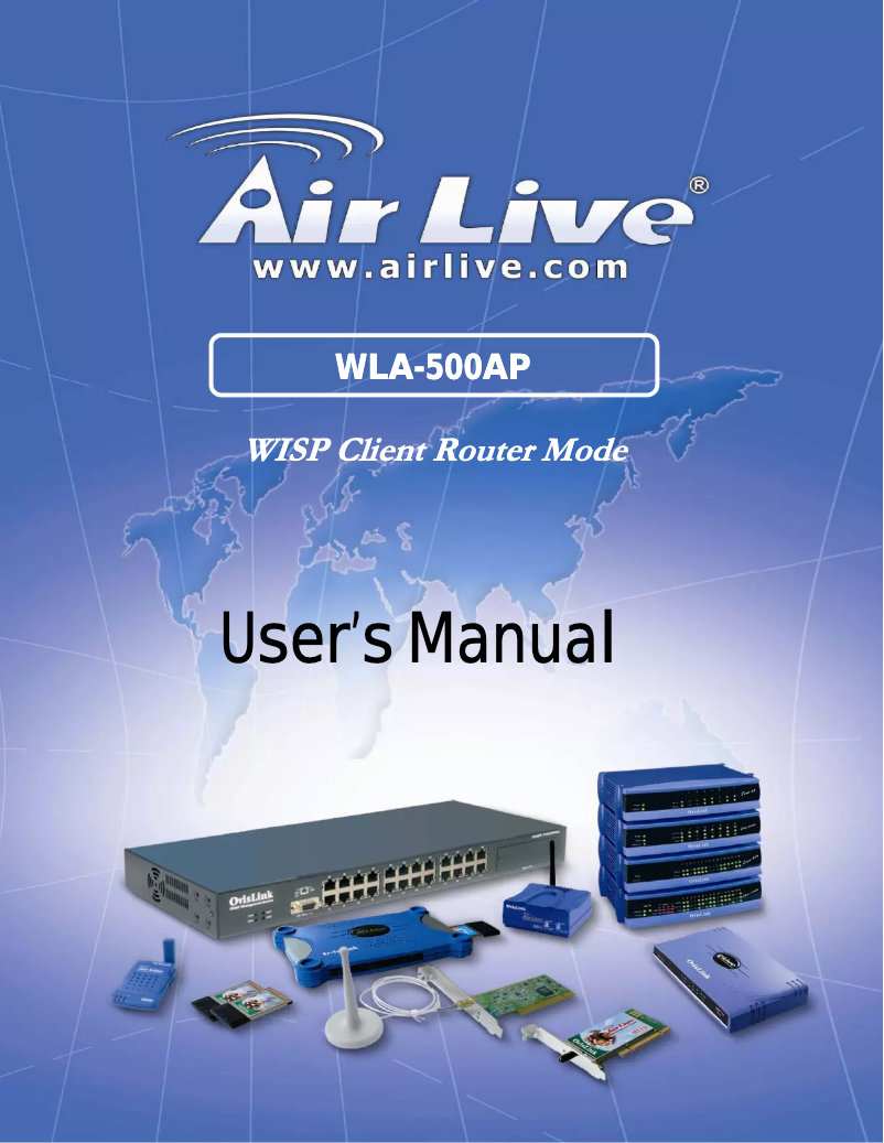 Page 1 de la notice Manuel utilisateur AirLive WLA-500AP