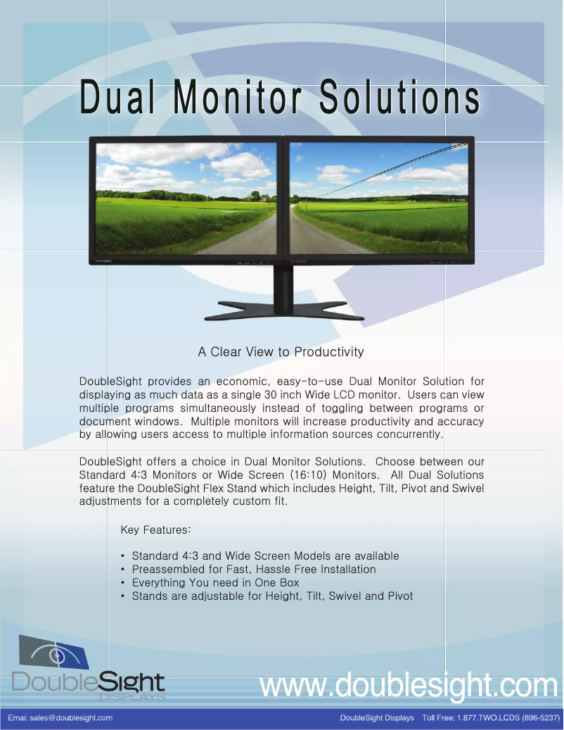Page n°1 - Manuel utilisateur DoubleSight DS-2200WA-C