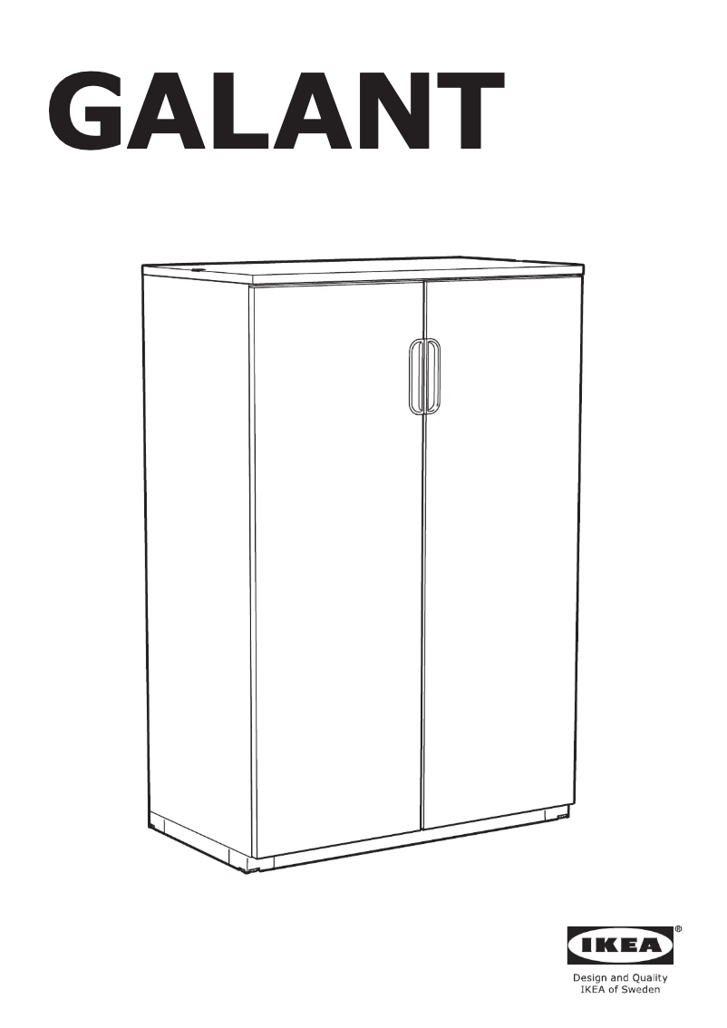Page 1 de la notice Manuel utilisateur Ikea GALANT 903.651.37