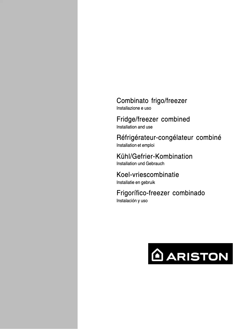Page n°1 - Manuel utilisateur Ariston Thermo BCS 313 A VE I