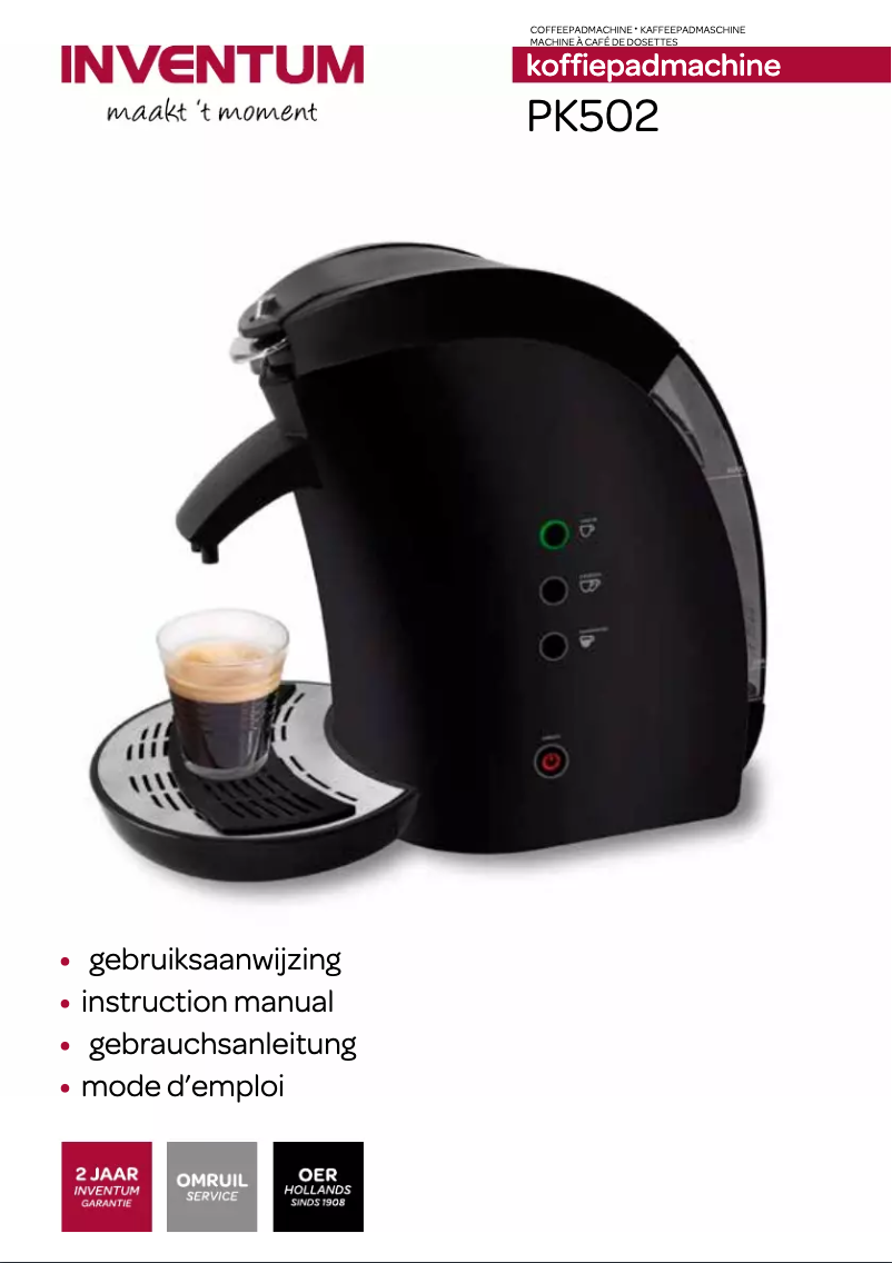 Page 1 de la notice Manuel utilisateur Inventum PK502