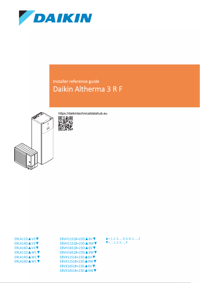 Page n°1 - Guide d'installation Daikin EBVX11S18DJ9W