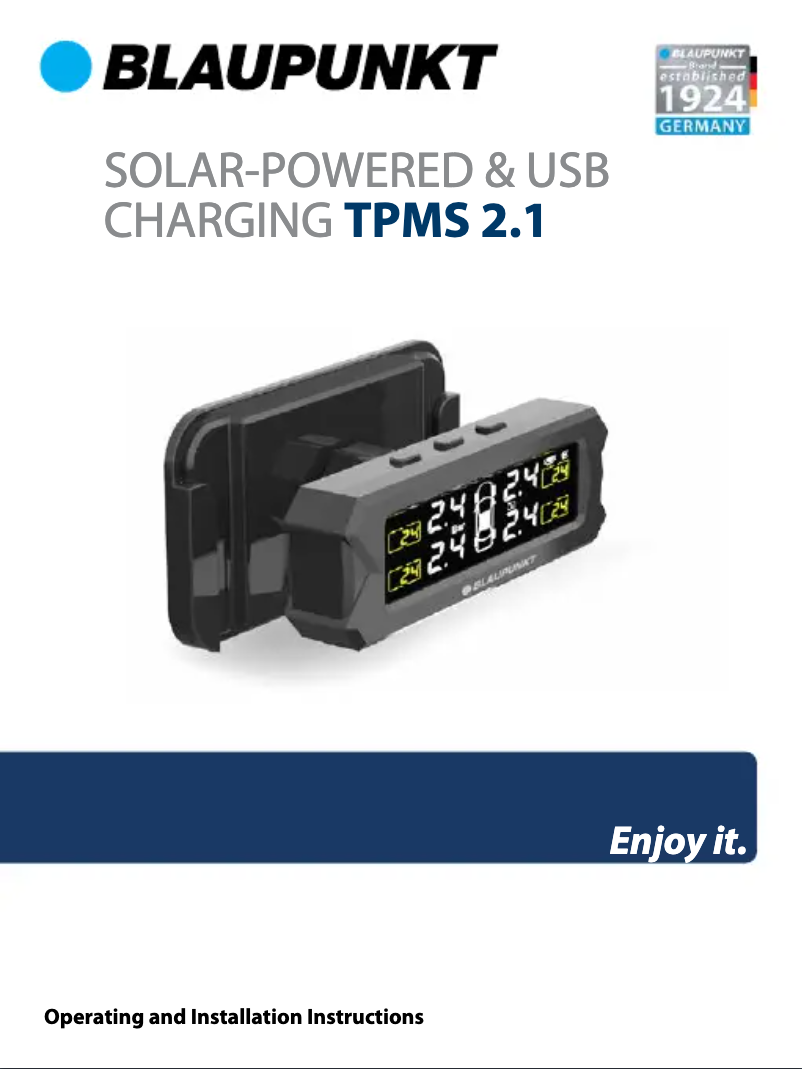 Page n°1 - Manuel utilisateur Blaupunkt TPMS 2.1