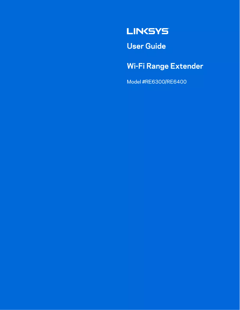 Page n°1 - Manuel utilisateur Linksys RE6300
