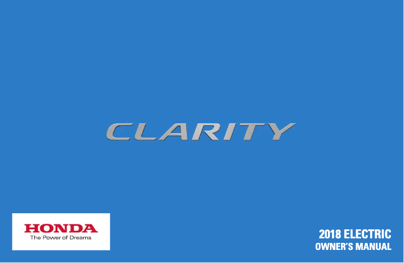Imagen de la primera página del manual del dispositivo Clarity Electric (2018)