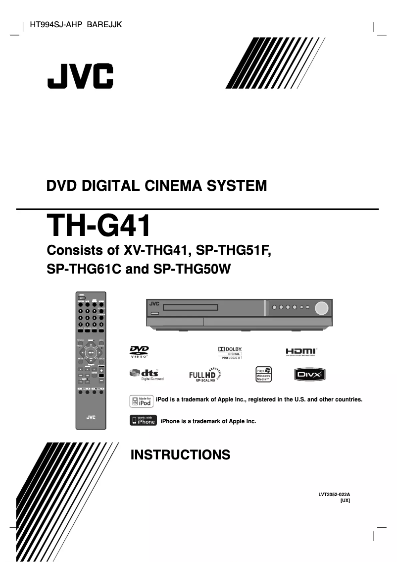 Image de la première page du manuel de l'appareil TH-G41UX