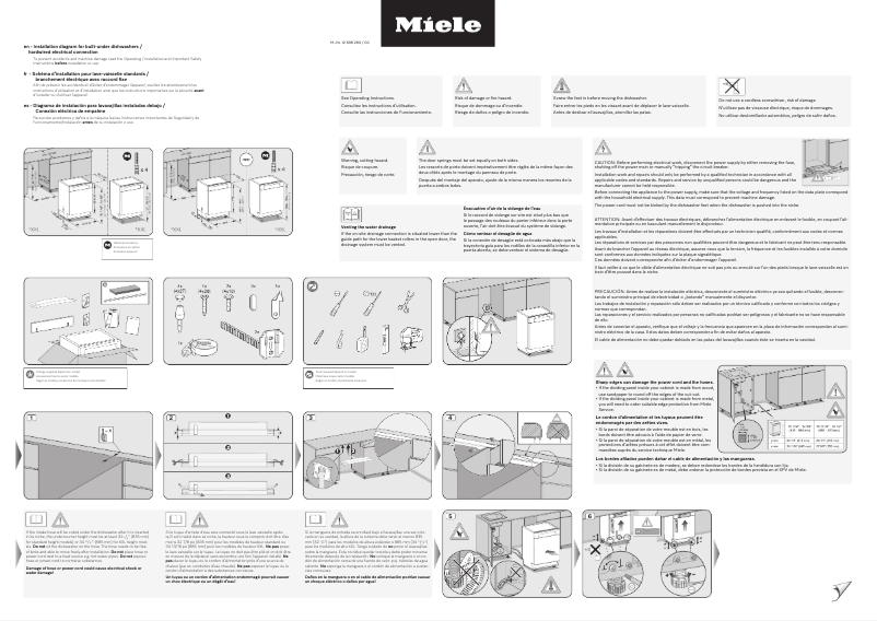 Page n°1 - Guide d'installation Miele G 5008 SCU