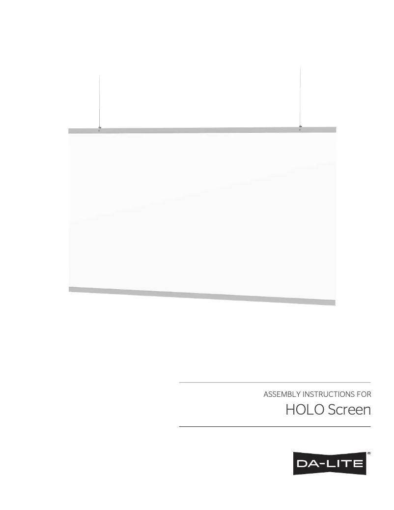 Page n°1 - Manuel utilisateur Da-Lite Holo Screen