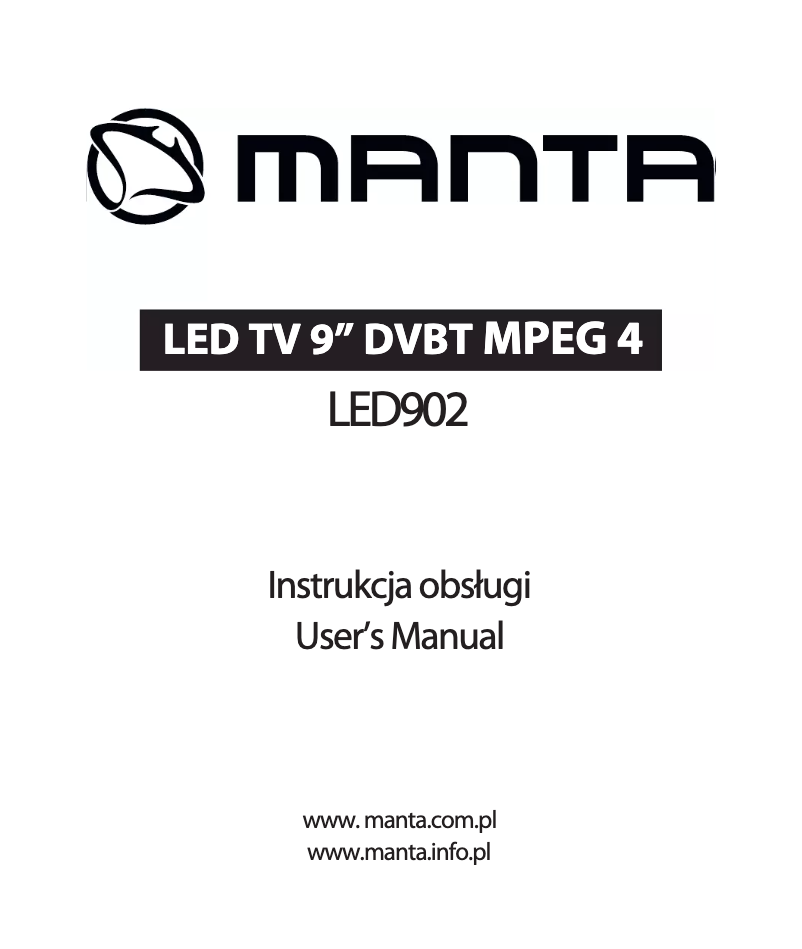 Page 1 de la notice Manuel utilisateur Manta LED902