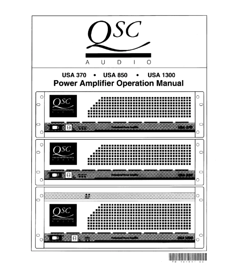 Page n°1 - Manuel utilisateur QSC USA 850