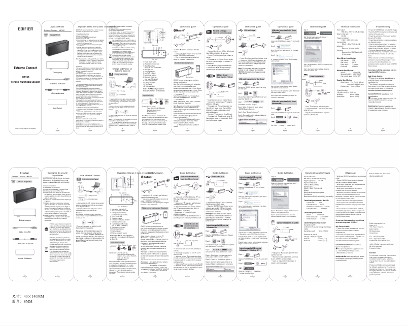 Image de la première page du manuel de l'appareil Extreme Connect MP260