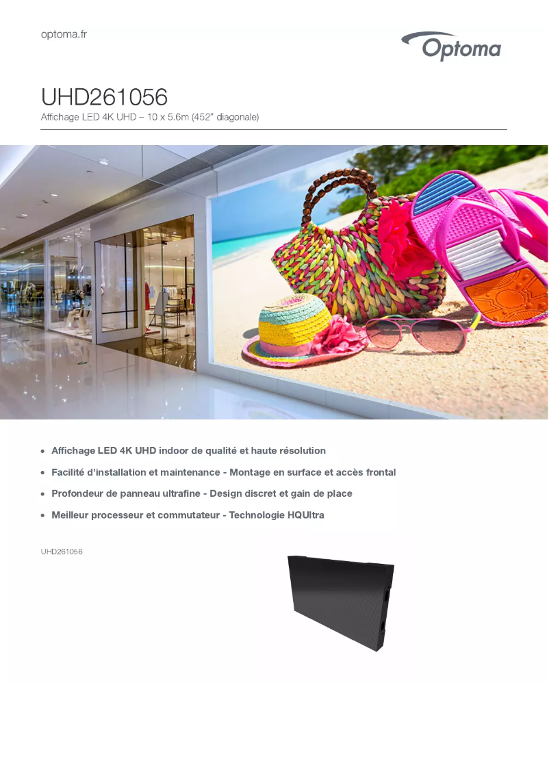 Image de la première page du manuel de l'appareil UHD261056