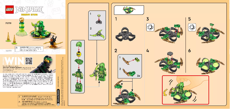 First page image of the manual for Ninjago 71779