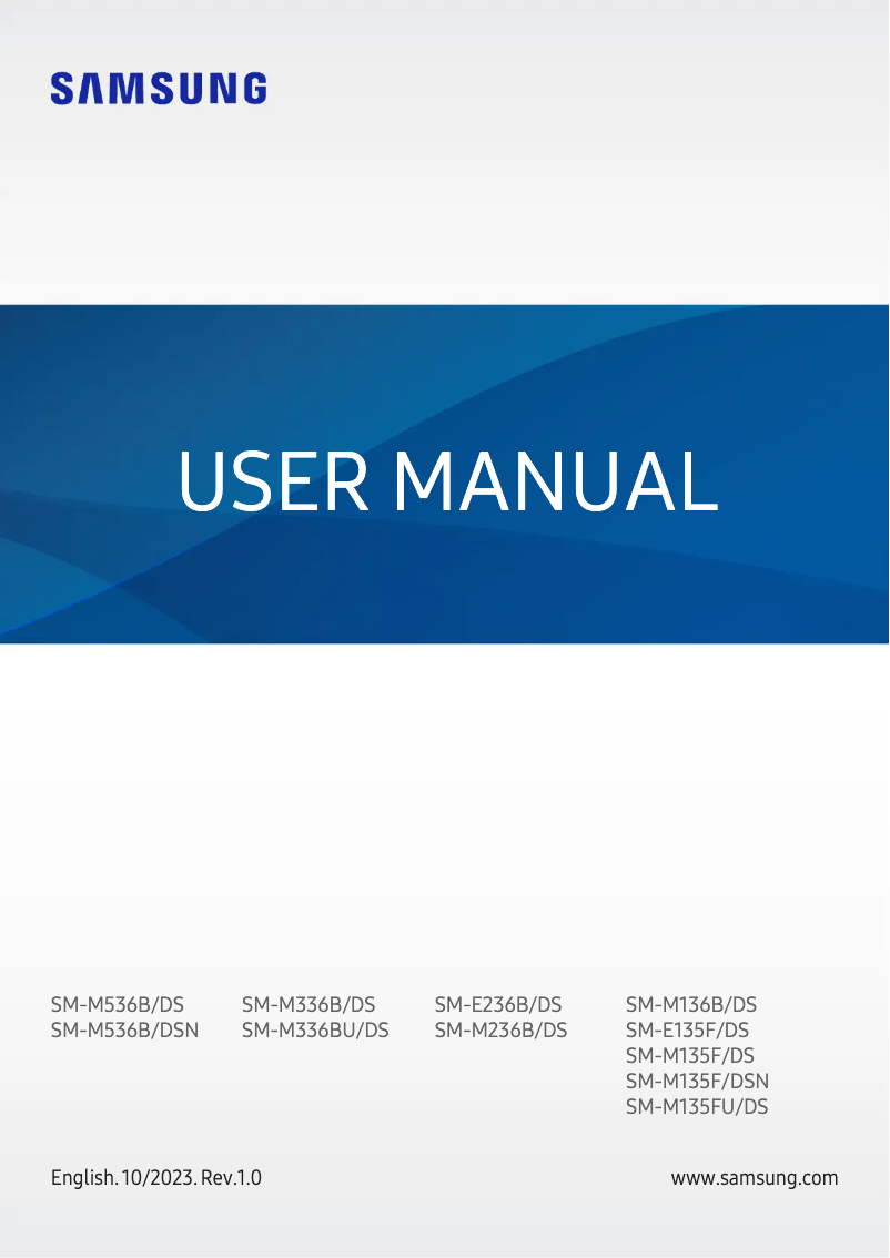 Image de la première page du manuel de l'appareil Galaxy F23